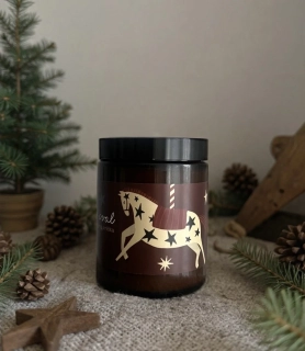 Svíčka ve skle Koník 